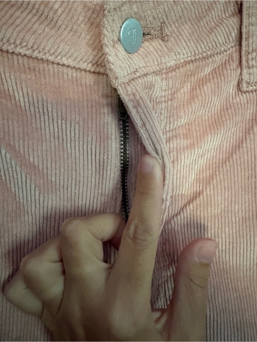 Pilcro Anthropologie Blush Pink Corduroy Cropped Straight Leg Pants 32 - Picture 7 of 13